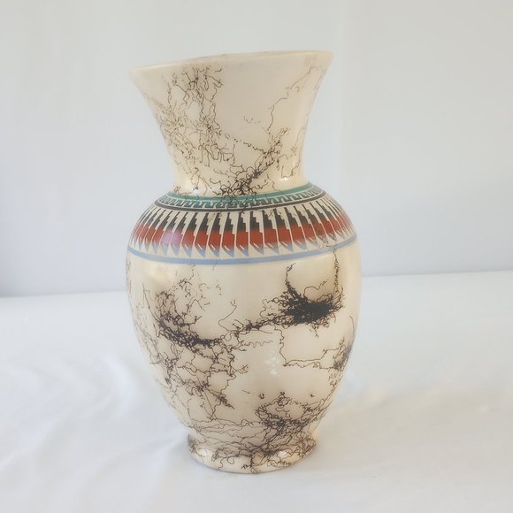 NWOT   Navajo Horse Hair Pottery Vase - Picture 3 of 8